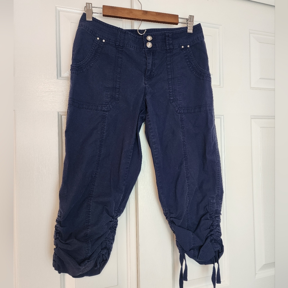 INC International Concepts Jewled  Dark Blue Cropped Women's Pants Size 4